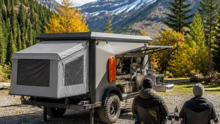 inTech Flyer Pursue: ultrakompakter Offroad‑Caravan für Zwei mit optionaler Zelterweiterung