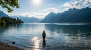 Der Bodensee ist 251 Meter tief, doch an einer Stelle im See kann man stehen